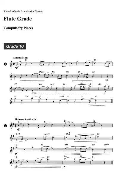 yamaha雅马哈Compulsory Pieces